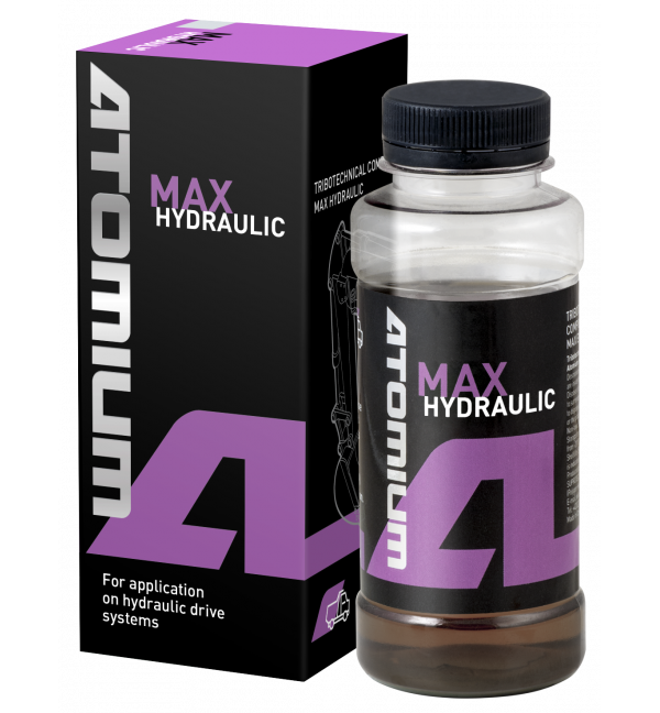 Hydraulic oil additive Atomium MAX Hydraulic to reduce friction