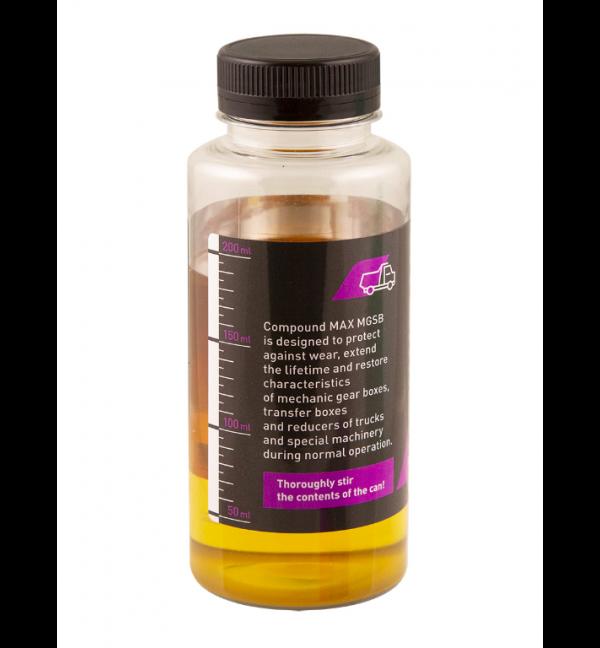 Manual truck transmission fluid additive Atomium MAX MGSB to fix gearbox noise in heavy duty